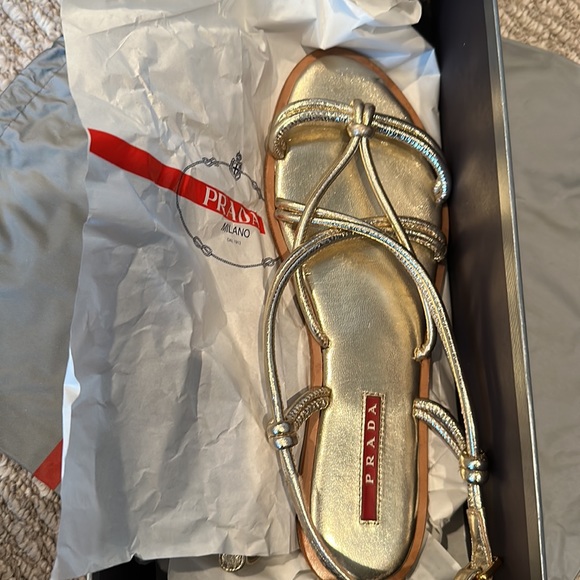 Prada Sandals in Gold - Picture 6 of 7